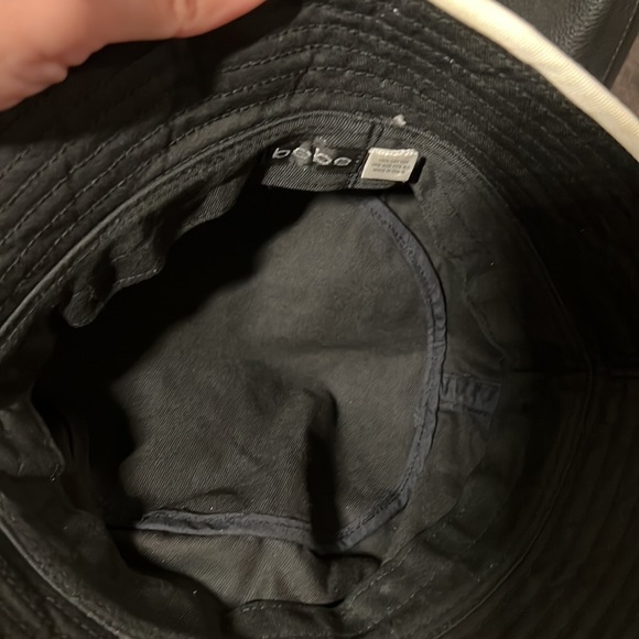 Bebe vintage hat, black with white. EUC. - Picture 9 of 9